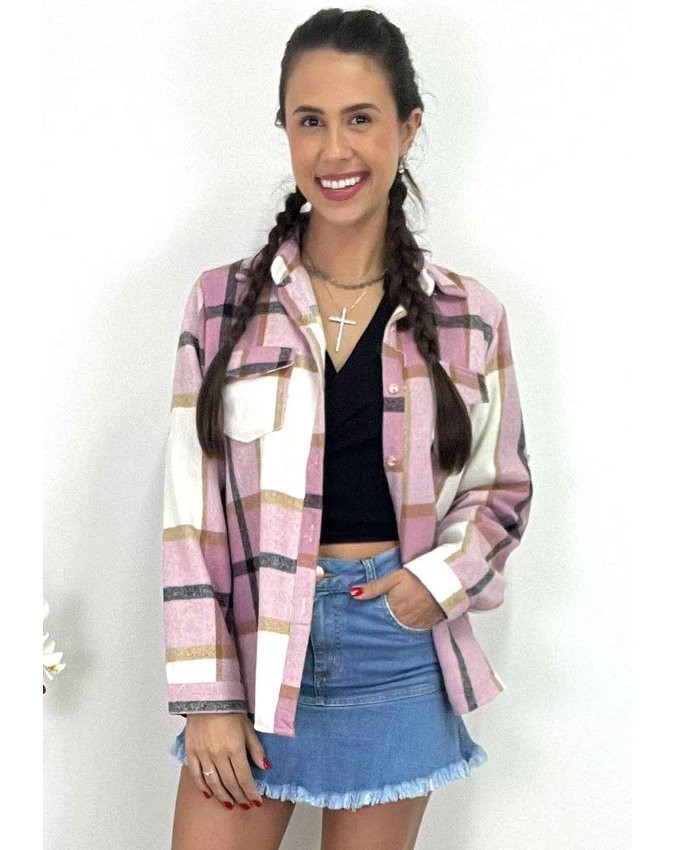 CAMISA XADREZ FEMININA DE BOTÕES – COSH JEANS
